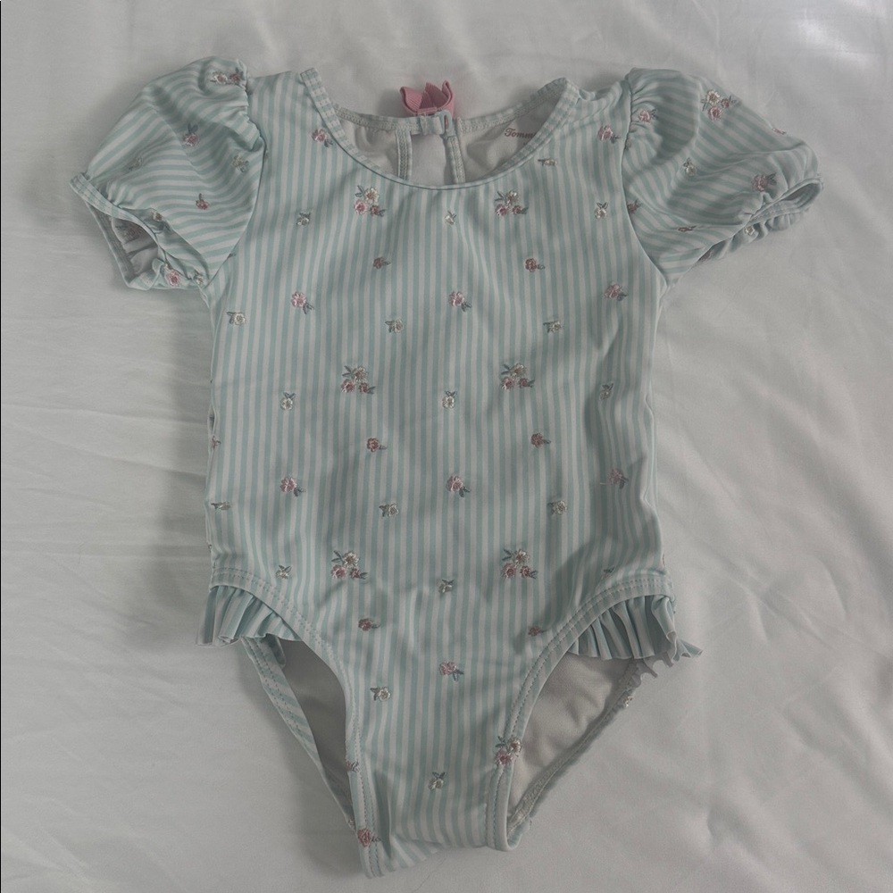 Tommy Bahama Mint Striped Bodysuit